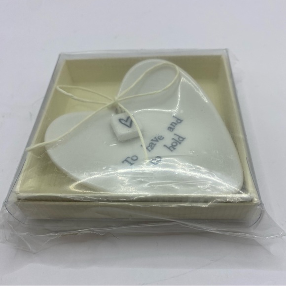 To Have and To Hold Ceramic Heart Trinket Dish - Picture 2 of 4